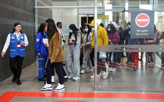 Colombians deported from the United States arrive at El Dorado International Airport in Bogota, Colombia, Jan. 28, 2025. (Reuters/Luisa Gonzalez)